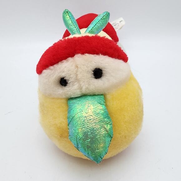 Vintage HugFun Caterpillar Worm Rattle Plush 10" Red Yellow Blue Stuffed Toy - Picture 2 of 10